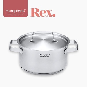 [햄튼 Hamptons] 렉스 인덕션 겸용 3중바닥 스텐레스 양수냄비 18cm (HREX-18P)