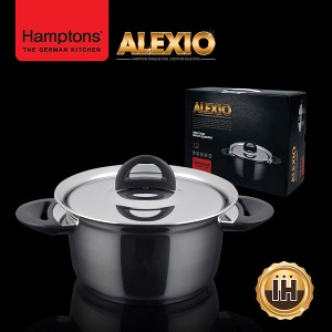 [독일 햄튼(Hamptons)] 알렉시오 인덕션 겸용스텐레스 3중바닥 양수냄비 18cm (HALX-18P)